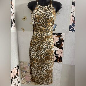 Leopard Print Sleeveless Dress